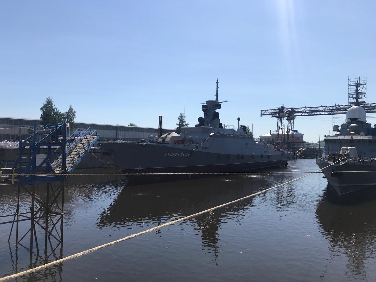 Новый ракетный корабль «Ставрополь», спущенный на воду в Татарстане, усилит  Балтийский флот